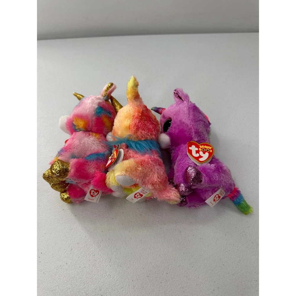 Ty Beanie Boos Plush Fantasia Yips Rosette Unicorn Chihuahua 6in Lot 3 Kids Toy